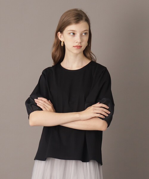 DRESSTERIOR（ドレステリア）の「コクーンスリーブプルオーバー（Tシャツ/カットソー・レディース・ホワイト/ブラック/オリーブ・34/36）」の10枚目の写真