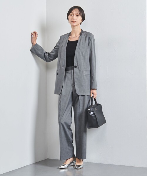 UNITED ARROWS（ユナイテッドアローズ）の「RIOPELE ストレート パンツ（その他パンツ・レディース・グレー/ライトグレー/ベージュ・40/38/34/36）」の4枚目の写真