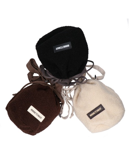 Minnetonka(ミネトンカ)の「【MINNETONKA/ミネトンカ】BOA PURSE BAG ボアバッグ(ショルダーバッグ・レディース・ブラック/アイボリー/ブラウン・FREE)」の4枚目の写真