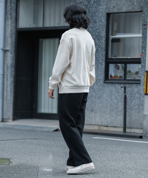 URBAN RESEARCH（アーバンリサーチ）の「ニットコーデュロイクルーネック（Tシャツ/カットソー・メンズ・アイボリー/ブラック/グレー系その他/ネイビー・MEDIUM/LARGE）」の11枚目の写真