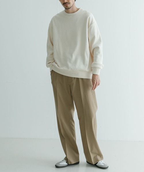 URBAN RESEARCH（アーバンリサーチ）の「ニットコーデュロイクルーネック（Tシャツ/カットソー・メンズ・アイボリー/ブラック/グレー系その他/ネイビー・MEDIUM/LARGE）」の14枚目の写真