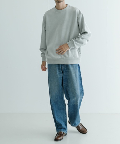 URBAN RESEARCH（アーバンリサーチ）の「ニットコーデュロイクルーネック（Tシャツ/カットソー・メンズ・アイボリー/ブラック/グレー系その他/ネイビー・MEDIUM/LARGE）」の16枚目の写真