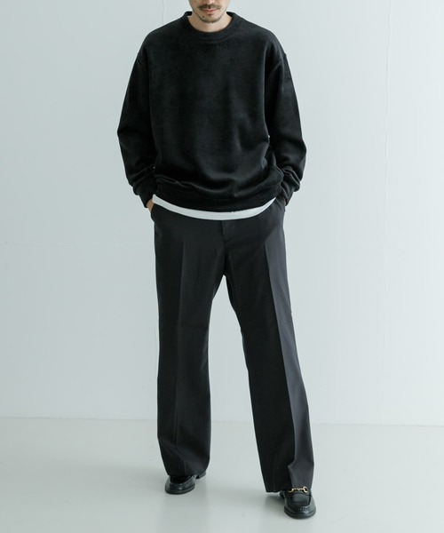URBAN RESEARCH（アーバンリサーチ）の「ニットコーデュロイクルーネック（Tシャツ/カットソー・メンズ・アイボリー/ブラック/グレー系その他/ネイビー・MEDIUM/LARGE）」の18枚目の写真