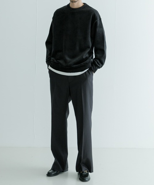 URBAN RESEARCH（アーバンリサーチ）の「ニットコーデュロイクルーネック（Tシャツ/カットソー・メンズ・アイボリー/ブラック/グレー系その他/ネイビー・MEDIUM/LARGE）」の19枚目の写真