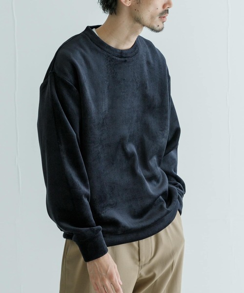 セール】ニットコーデュロイクルーネック（Tシャツ/カットソー