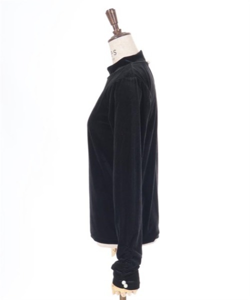 axes femme（アクシーズファム）の「ギャザーシアーベロアインナー（Tシャツ/カットソー・レディース・ブラック/ピンク/ブルーグリーン/モカ・FREE）」の15枚目の写真