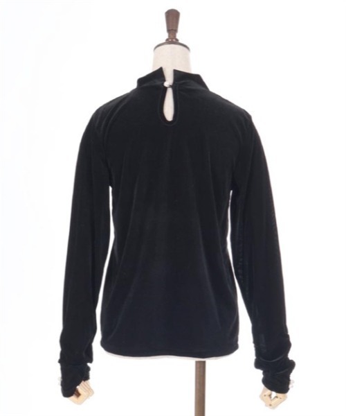 axes femme（アクシーズファム）の「ギャザーシアーベロアインナー（Tシャツ/カットソー・レディース・ブラック/ピンク/ブルーグリーン/モカ・FREE）」の16枚目の写真