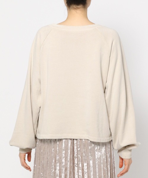 mysty woman（ミスティウーマン）の「ピグメントスウェットプルオーバー　200957（スウェット・レディース・チャコールグレー/アイボリー/グリーン・FREE）」の11枚目の写真