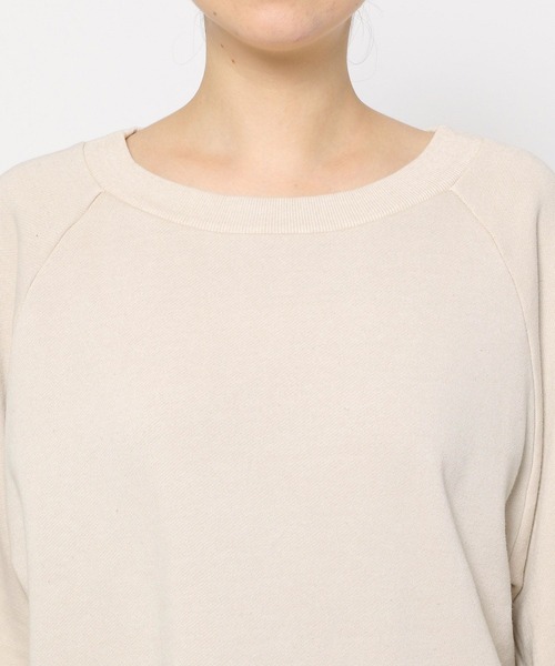 mysty woman（ミスティウーマン）の「ピグメントスウェットプルオーバー　200957（スウェット・レディース・チャコールグレー/アイボリー/グリーン・FREE）」の12枚目の写真