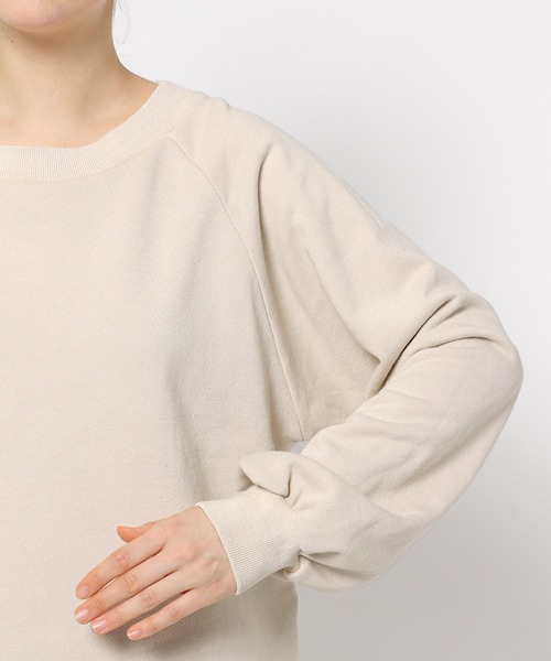 mysty woman（ミスティウーマン）の「ピグメントスウェットプルオーバー　200957（スウェット・レディース・チャコールグレー/アイボリー/グリーン・FREE）」の13枚目の写真