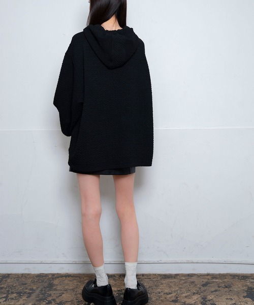 Nora Lily（ノラリリー）の「【Nora Lily】Half-ZIP Hoodie(UNISEX)（パーカー・メンズ・ブラック/ラベンダー/ライトイエロー/ブルー・FREE）」の21枚目の写真