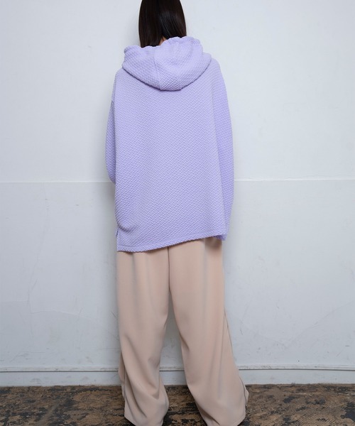 Nora Lily（ノラリリー）の「【Nora Lily】Half-ZIP Hoodie(UNISEX)（パーカー・メンズ・ブラック/ラベンダー/ライトイエロー/ブルー・FREE）」の5枚目の写真