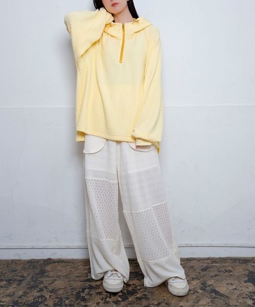 Nora Lily（ノラリリー）の「【Nora Lily】Half-ZIP Hoodie(UNISEX)（パーカー・メンズ・ブラック/ラベンダー/ライトイエロー/ブルー・FREE）」の13枚目の写真