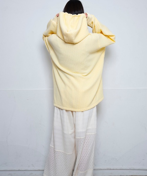 Nora Lily（ノラリリー）の「【Nora Lily】Half-ZIP Hoodie(UNISEX)（パーカー・メンズ・ブラック/ラベンダー/ライトイエロー/ブルー・FREE）」の12枚目の写真