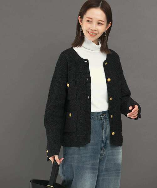 URBAN RESEARCH ROSSO WOMEN（アーバンリサーチ　ロッソ）の「ツイードニュアンスカーディガン（カーディガン/ボレロ・レディース・ブルー系その他/ホワイト系その他・FREE）」の4枚目の写真