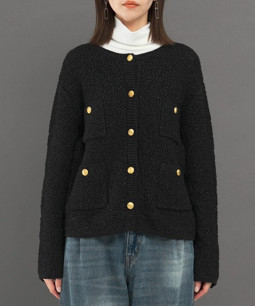 URBAN RESEARCH ROSSO WOMEN（アーバンリサーチ　ロッソ）の「ツイードニュアンスカーディガン（カーディガン/ボレロ・レディース・ブルー系その他/ホワイト系その他・FREE）」の9枚目の写真