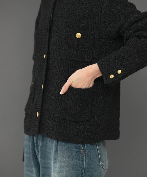 URBAN RESEARCH ROSSO WOMEN（アーバンリサーチ　ロッソ）の「ツイードニュアンスカーディガン（カーディガン/ボレロ・レディース・ブルー系その他/ホワイト系その他・FREE）」の15枚目の写真