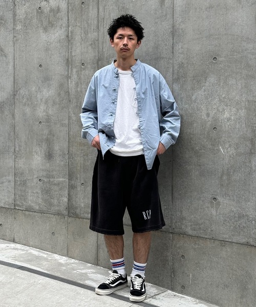 CIAOPANIC(チャオパニック)の「【ZOZO限定】ダンガリーチャイナオーバーサイズシャツ(シャツ/ブラウス・メンズ・ブルー/グリーン/ダークネイビー・XS/S/M/L/XL)」の14枚目の写真
