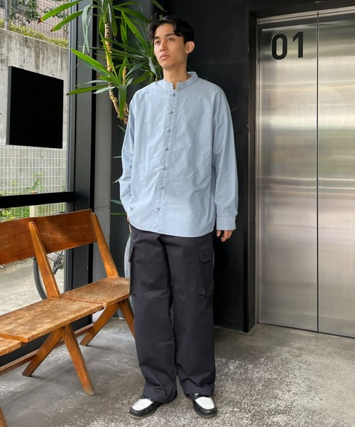 CIAOPANIC(チャオパニック)の「【ZOZO限定】ダンガリーチャイナオーバーサイズシャツ(シャツ/ブラウス・メンズ・ブルー/グリーン/ダークネイビー・XS/S/M/L/XL)」の21枚目の写真