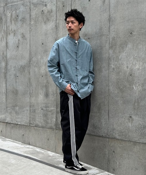 CIAOPANIC(チャオパニック)の「【ZOZO限定】ダンガリーチャイナオーバーサイズシャツ(シャツ/ブラウス・メンズ・ブルー/グリーン/ダークネイビー・XS/S/M/L/XL)」の5枚目の写真