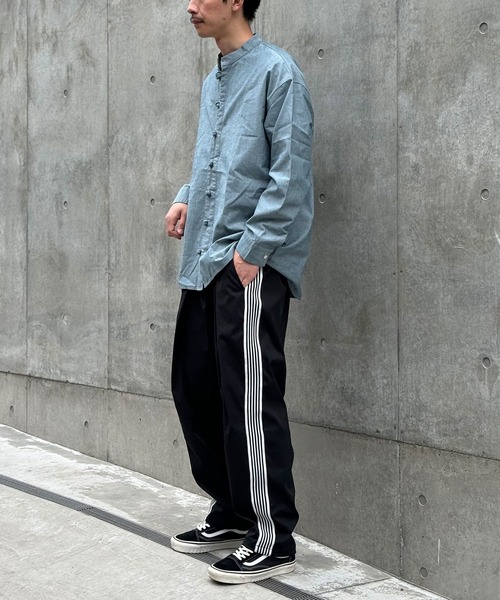 CIAOPANIC(チャオパニック)の「【ZOZO限定】ダンガリーチャイナオーバーサイズシャツ(シャツ/ブラウス・メンズ・ブルー/グリーン/ダークネイビー・XS/S/M/L/XL)」の6枚目の写真