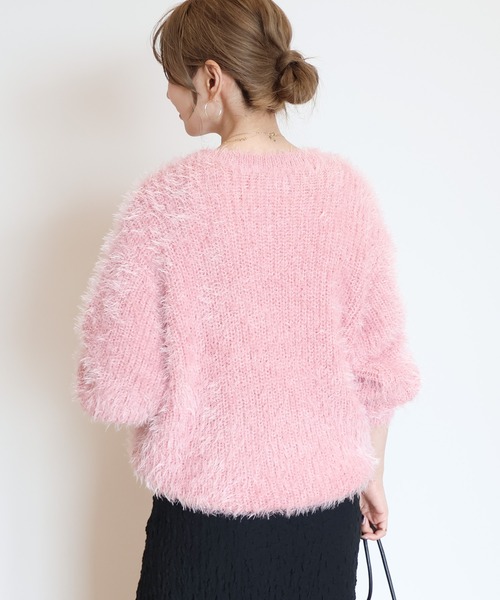 AMERICAN HOLIC(アメリカンホリック)の「フェザーゆるニットプルオーバー(ニット/セーター・レディース・サックスブルー/アイボリー/モカ/ピンク/チャコールグレー・L/M)」の14枚目の写真