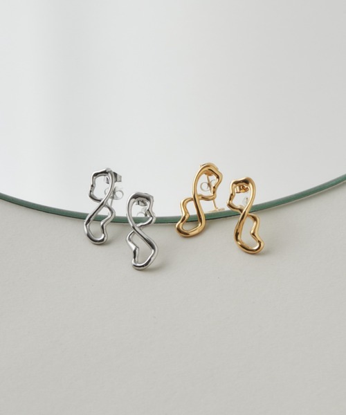 ciite' surgical stainless(シーテサージカルステンレス)の「【 金属アレルギー対応 】 ニュアンスデザイン ピアス サージカルステンレス (両耳用)(ピアス(両耳用)・レディース・シルバー/ゴールド・FREE)」の8枚目の写真