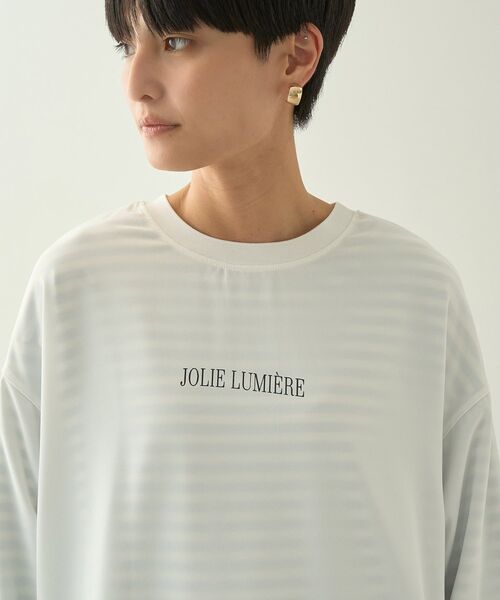 AMERICAN HOLIC(アメリカンホリック)の「2WAYジョーゼットロゴプルオーバー(Tシャツ/カットソー・レディース・オフホワイト/チャコールグレー・M/L)」の13枚目の写真