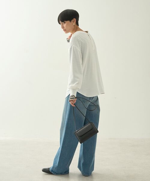AMERICAN HOLIC(アメリカンホリック)の「2WAYジョーゼットロゴプルオーバー(Tシャツ/カットソー・レディース・オフホワイト/チャコールグレー・M/L)」の18枚目の写真