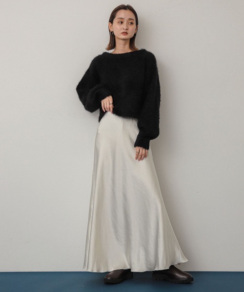 SENSE OF PLACE by URBAN RESEARCH（センスオブプレイスバイアーバンリサーチ）の「クロップドシャギーセーター（ニット/セーター・レディース・ブラック/レッド/ベージュ/グレー・ONE）」の17枚目の写真