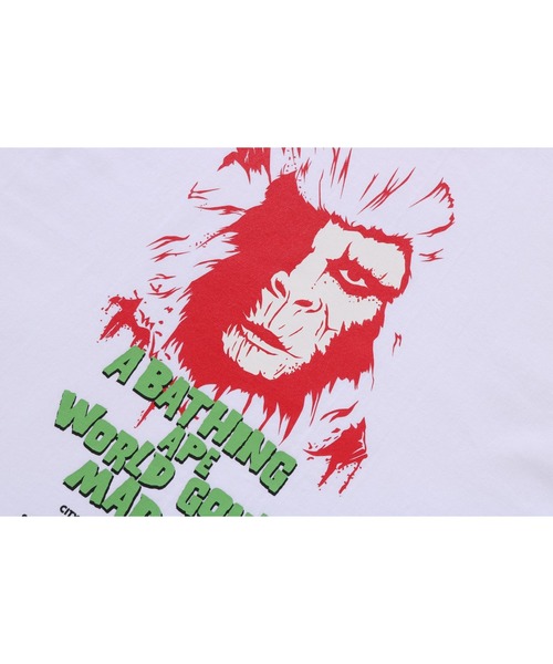 3D ART APE HEAD TEE【エイプ】【130】【APE】 APE HEAD ONE POINT GARMENT DYED POCKET RELAXED FIT TEE MENS