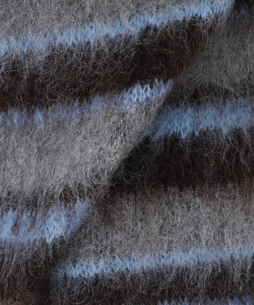 AP STUDIO（エーピーストゥディオ）の「キッドモヘアミックスボーダープルオーバー（ニット/セーター・レディース・チャコールグレー・FREE）」の20枚目の写真