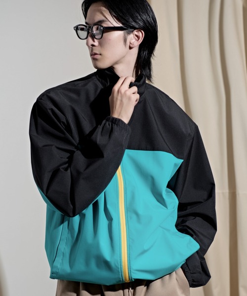 CALIFORNIA OUTFITTERS(カリフォルニア アウトフィッターズ)の「2-10D16 【防風+UVカット】 バイカラー ストレッチ ジップアップジャケット(ブルゾン・メンズ・ブラック×カーキ/ベージュ/ブラック/カーキ/ブルーグリーン・M/L/XL)」の14枚目の写真