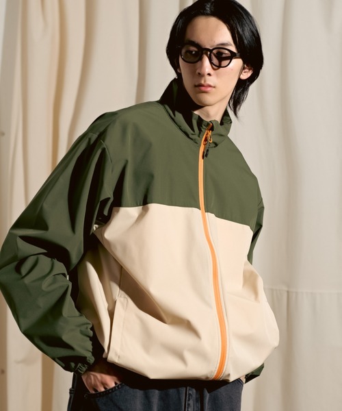 CALIFORNIA OUTFITTERS(カリフォルニア アウトフィッターズ)の「2-10D16 【防風+UVカット】 バイカラー ストレッチ ジップアップジャケット(ブルゾン・メンズ・ブラック×カーキ/ベージュ/ブラック/カーキ/ブルーグリーン・M/L/XL)」の21枚目の写真