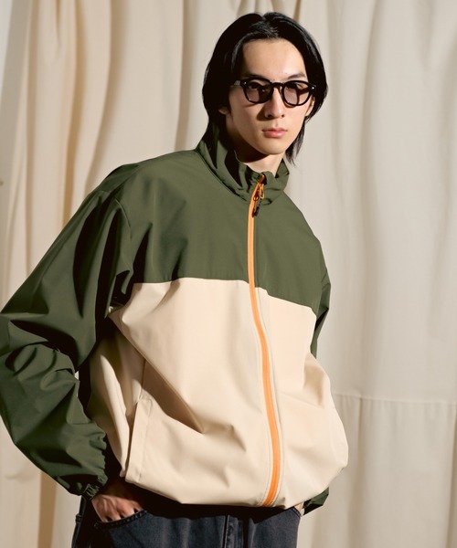 CALIFORNIA OUTFITTERS(カリフォルニア アウトフィッターズ)の「2-10D16 【防風+UVカット】 バイカラー ストレッチ ジップアップジャケット(ブルゾン・メンズ・ブラック×カーキ/ベージュ/ブラック/カーキ/ブルーグリーン・M/L/XL)」の22枚目の写真