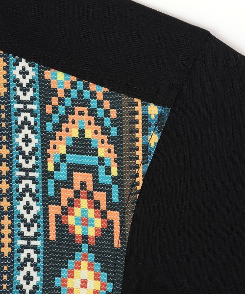 チチカカ（チチカカ）の「ファブリックプリントドッキングワンピース（ワンピース・レディース・ブラック/カーキ/ライトベージュ・FREE）」の21枚目の写真