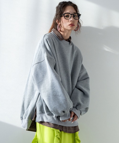 オーバーサイズスウェットプルオーバー（スウェット）｜bohmal