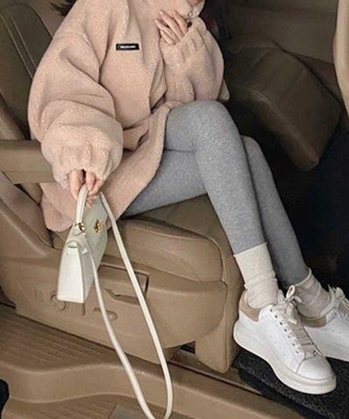 SPIGA（スピーガ）の「モコモコボアジップアップスタンドブルゾン（ブルゾン・レディース・ピンク/アイボリー・FREE）」の7枚目の写真