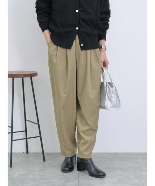 Samansa Mos2 blue（サマンサモスモスブルー）の「ウエストベルトカーブパンツ（その他パンツ・レディース・カーキ/チャコールグレー/ベージュ・F）」の3枚目の写真