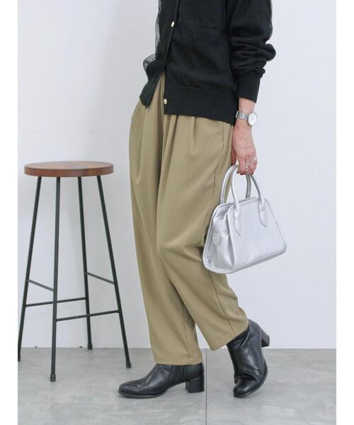 Samansa Mos2 blue（サマンサモスモスブルー）の「ウエストベルトカーブパンツ（その他パンツ・レディース・カーキ/チャコールグレー/ベージュ・F）」の8枚目の写真