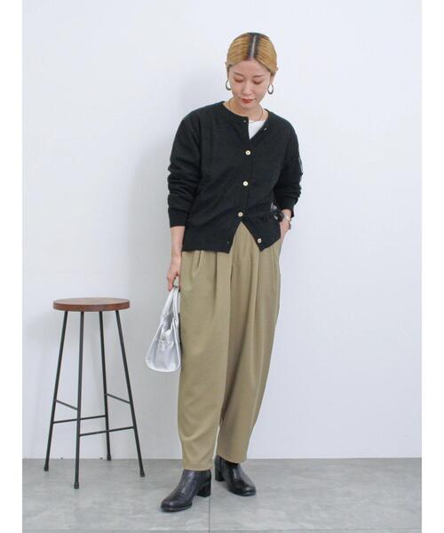 Samansa Mos2 blue（サマンサモスモスブルー）の「ウエストベルトカーブパンツ（その他パンツ・レディース・カーキ/チャコールグレー/ベージュ・F）」の11枚目の写真