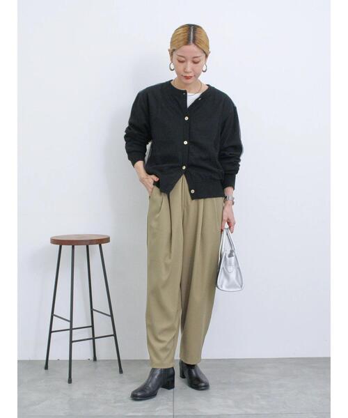 Samansa Mos2 blue（サマンサモスモスブルー）の「ウエストベルトカーブパンツ（その他パンツ・レディース・カーキ/チャコールグレー/ベージュ・F）」の12枚目の写真