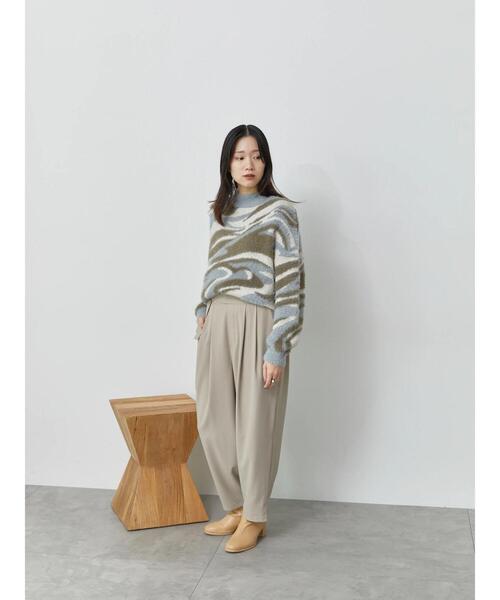 Samansa Mos2 blue（サマンサモスモスブルー）の「ウエストベルトカーブパンツ（その他パンツ・レディース・カーキ/チャコールグレー/ベージュ・F）」の14枚目の写真