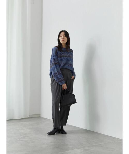 Samansa Mos2 blue（サマンサモスモスブルー）の「ウエストベルトカーブパンツ（その他パンツ・レディース・カーキ/チャコールグレー/ベージュ・F）」の19枚目の写真