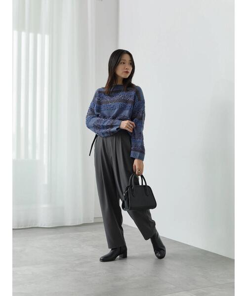 Samansa Mos2 blue（サマンサモスモスブルー）の「ウエストベルトカーブパンツ（その他パンツ・レディース・カーキ/チャコールグレー/ベージュ・F）」の20枚目の写真