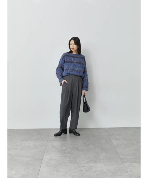 Samansa Mos2 blue（サマンサモスモスブルー）の「ウエストベルトカーブパンツ（その他パンツ・レディース・カーキ/チャコールグレー/ベージュ・F）」の22枚目の写真