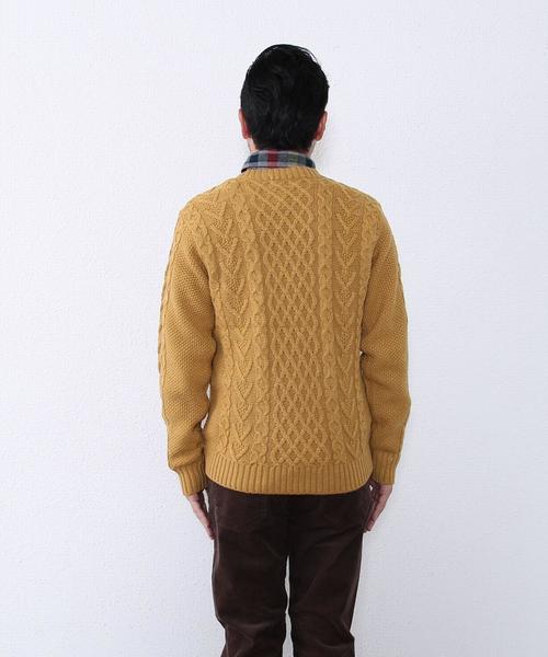 coen(コーエン)の「アランケーブルニットプルオーバー(ニット/セーター・メンズ・グレー/ダークグレー/ネイビー/マスタード・SMALL/MEDIUM/X-LARGE/LARGE)」の9枚目の写真