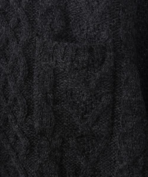 coen(コーエン)の「アランケーブルニットプルオーバー(ニット/セーター・メンズ・グレー/ダークグレー/ネイビー/マスタード・SMALL/MEDIUM/X-LARGE/LARGE)」の13枚目の写真
