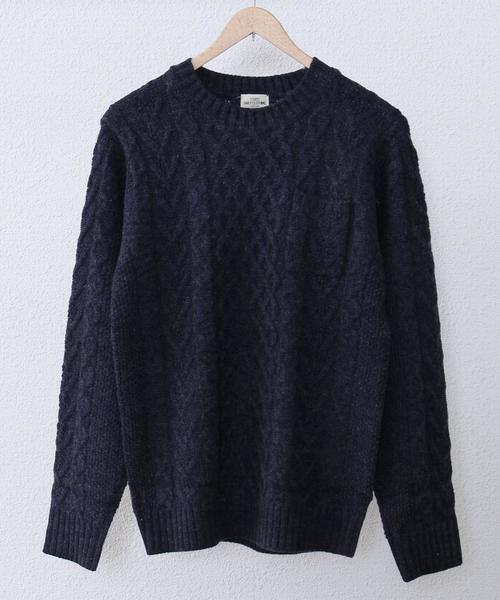 coen(コーエン)の「アランケーブルニットプルオーバー(ニット/セーター・メンズ・グレー/ダークグレー/ネイビー/マスタード・SMALL/MEDIUM/X-LARGE/LARGE)」の18枚目の写真