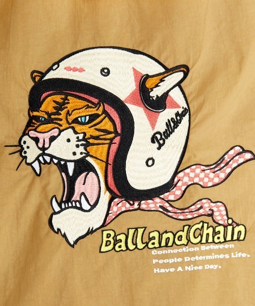 Ball&Chain（ボールアンドチェーン）の「[BALL&CHAIN/ボールアンドチェーン] H.TIGER 刺繍デザインナイロントートバッグ（トートバッグ・レディース・チャコールグレー/ベージュ・M）」の16枚目の写真